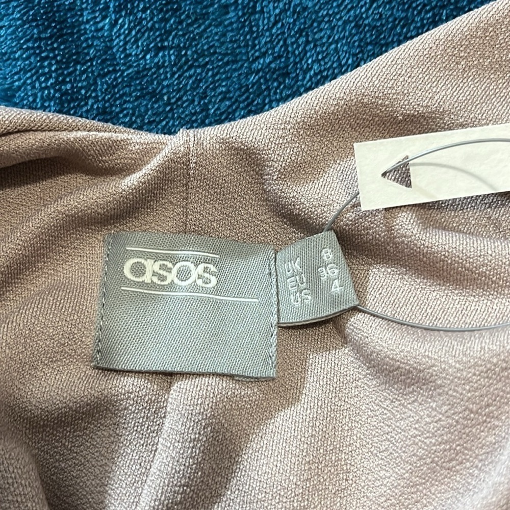 ASOS spaghetti strap dress! Color beige! Pit the pit 17 inches. Length 36 inches - Picture 16 of 17